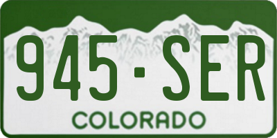 CO license plate 945SER