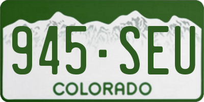 CO license plate 945SEU