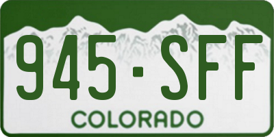 CO license plate 945SFF