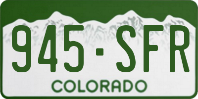 CO license plate 945SFR