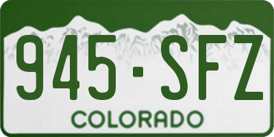 CO license plate 945SFZ