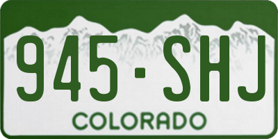 CO license plate 945SHJ