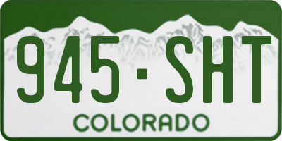 CO license plate 945SHT