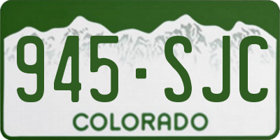 CO license plate 945SJC