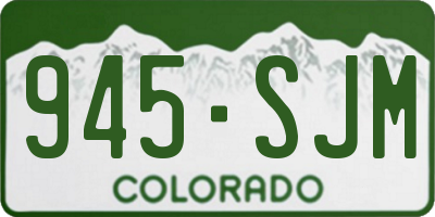 CO license plate 945SJM