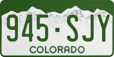 CO license plate 945SJY