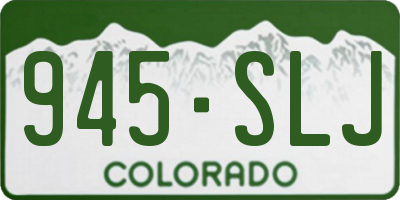 CO license plate 945SLJ