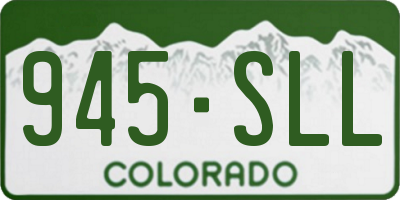 CO license plate 945SLL