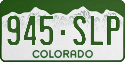 CO license plate 945SLP