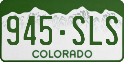CO license plate 945SLS