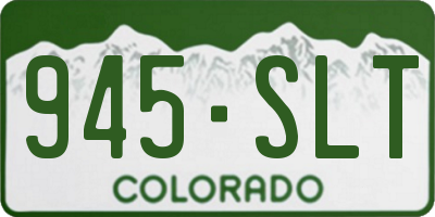 CO license plate 945SLT