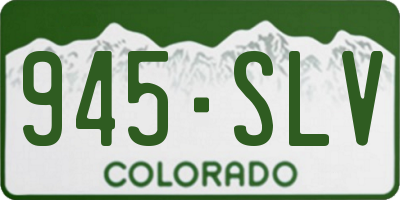 CO license plate 945SLV
