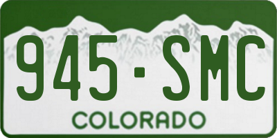 CO license plate 945SMC