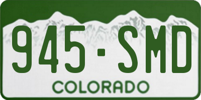 CO license plate 945SMD