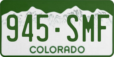 CO license plate 945SMF