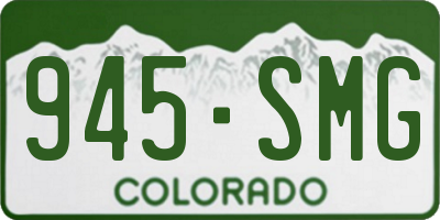 CO license plate 945SMG