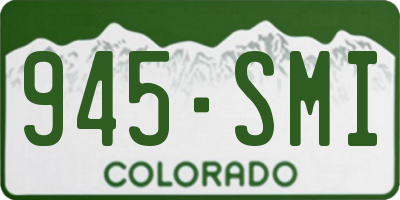 CO license plate 945SMI