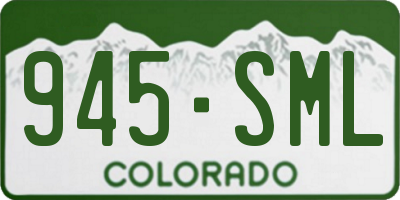 CO license plate 945SML