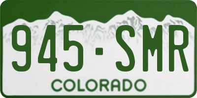 CO license plate 945SMR