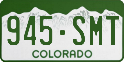 CO license plate 945SMT