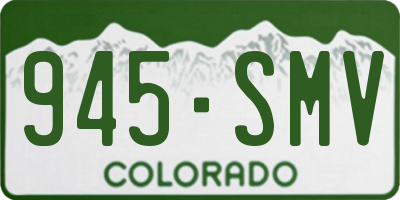 CO license plate 945SMV