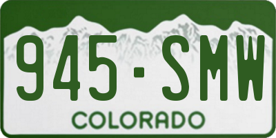 CO license plate 945SMW