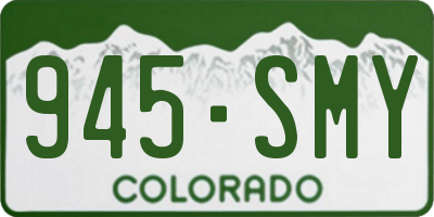 CO license plate 945SMY