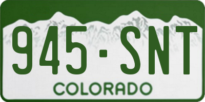 CO license plate 945SNT