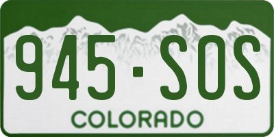 CO license plate 945SOS