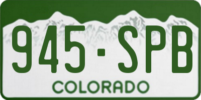 CO license plate 945SPB