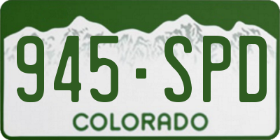 CO license plate 945SPD