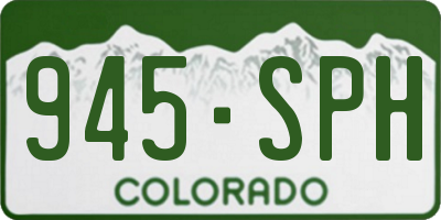 CO license plate 945SPH