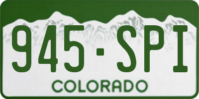 CO license plate 945SPI