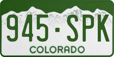CO license plate 945SPK