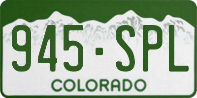 CO license plate 945SPL