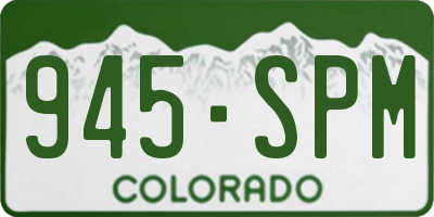CO license plate 945SPM