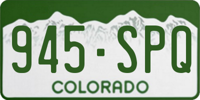 CO license plate 945SPQ