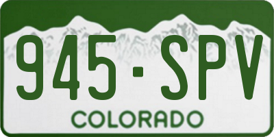 CO license plate 945SPV