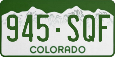CO license plate 945SQF