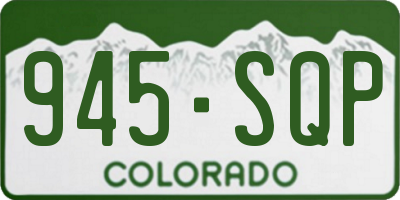 CO license plate 945SQP