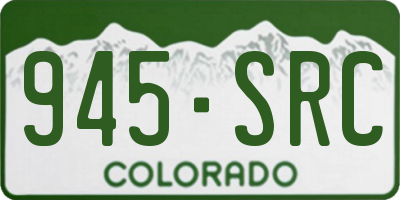 CO license plate 945SRC