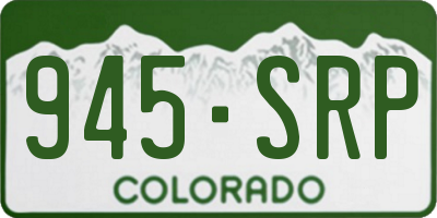 CO license plate 945SRP