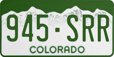 CO license plate 945SRR