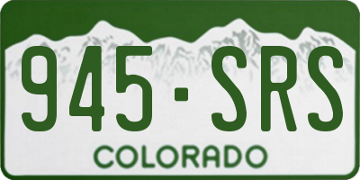 CO license plate 945SRS