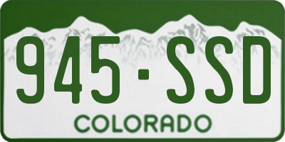 CO license plate 945SSD