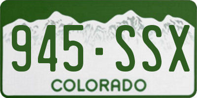 CO license plate 945SSX