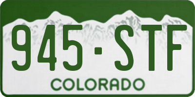 CO license plate 945STF