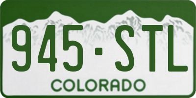 CO license plate 945STL