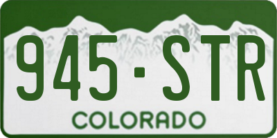 CO license plate 945STR