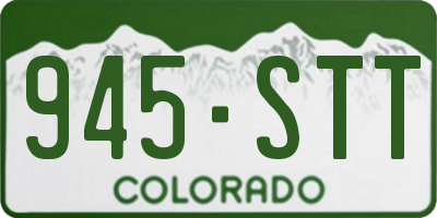 CO license plate 945STT